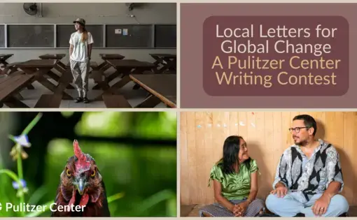 Decorative graphic showing a collage of photos from the featured news stories.