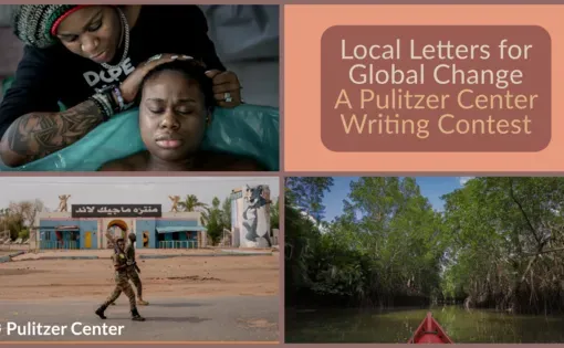 Collage of images from reporting featured in students' letters.